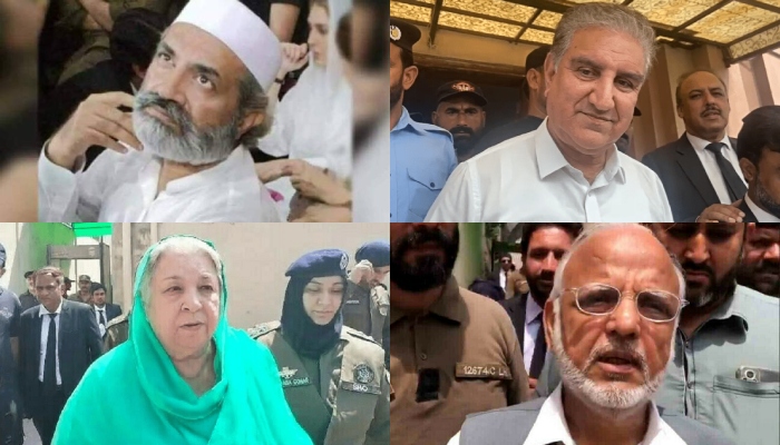 سزا پانیوالے پی ٹی آئی رہنماؤں کی جائیدادیں ضبط کرنے اور شاہ محمود کو رہا کرنے کا حکم
